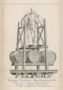 Thomas Topham, the strong man of Islington by English School