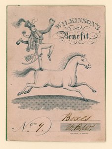 Ticket for Drury Lane Theatre, London: Wilkinson