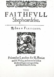Title Page to The Faithfull Shepherdess by John Fletcher, c.1609 by English School