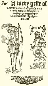 Title Page of A Mery Geste of Robyn Hood, 1550 by English School