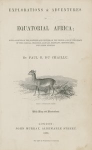 Title page of Du Chaillu