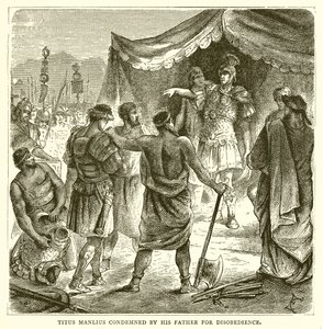 Titus Manlius Condemned by his Father for Disobedience