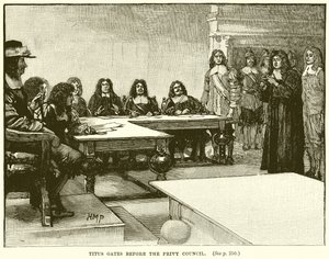 Titus Oates before the Privy Council