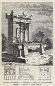 Tomb of the Lepere and Hittorff Families, in the Northern Cemetery, Paris by English School
