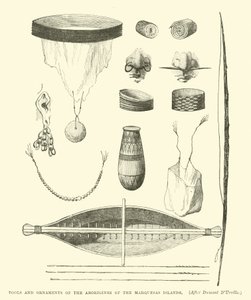 Tools and Ornaments of the Aborigines of the Marquesas Islands, after Dumont D