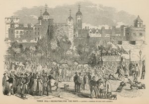 Tower Hill, London: recruiting for the Navy