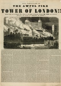 Tower of London Fire, 1841 by English School