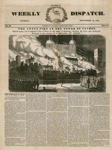 Tower of London Fire, 1841 by English School
