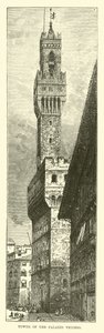 Tower of the Palazzo Vecchio by English School