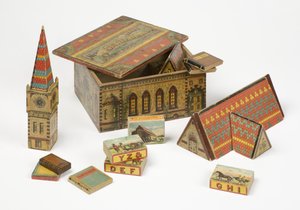 Toy building bricks by English School