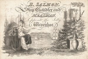 Trade card, B Salmon by English School