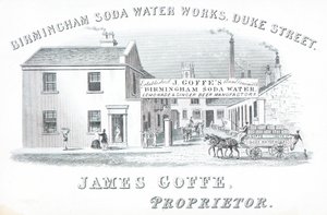 Trade card, Birmingham Soda Water Works by English School