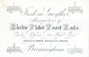 Trade card, Frederic Gwyther