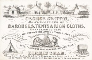 Trade card, George Griffin