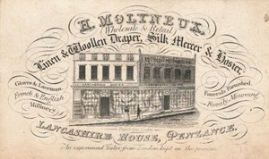 Trade card, H Molyneux by English School