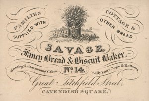 Trade Card, Savage by English School