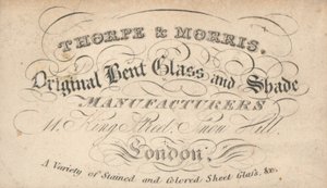 Trade Card, Thorpe & Morris