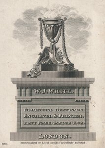 Trade Card, W J White by English School