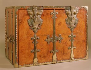 Travelling secretaire with gilt bronze mounts, c.1700 by English School