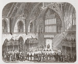 Trial of Lambert in Westminster Hall by English School
