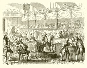 Trial of Louis XVI by English School