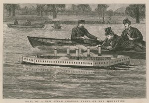 Trial of a New Steam Channel Ferry on the Serpentine by English School