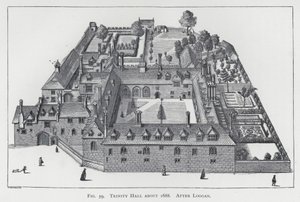 Trinity Hall about 1688, after Loggan