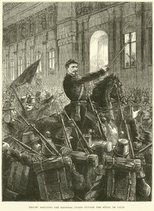 Trochu Rallying the National Guard Outside the Hotel de Ville, October 1870 by English School