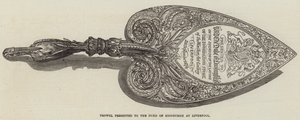 Trowel presented to the Duke of Edinburgh at Liverpool by English School