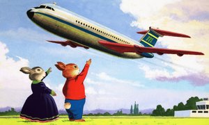 Tufty Waving at Aircraft by English School