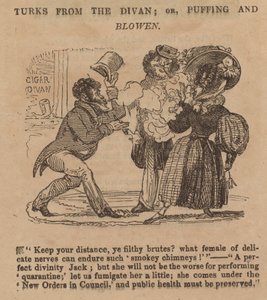 Turks from the Divan; or, Puffing and Blowen; Cartoon