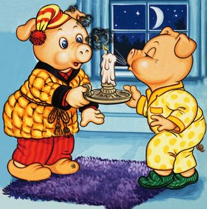 Two Little Pigs by English School