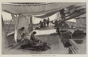 Under the Awning on Board the "Undine" by English School