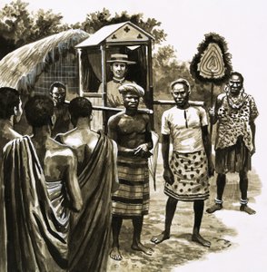 Unidentified Natives Carrying Sedan Chair