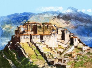 Unidentified Site, Possibly Tibet by English School