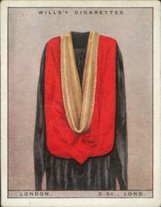 University Hoods and Gowns: London University, Doctor of Science, DSc, Lond by English School