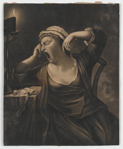 Untitled (woman yawning), c.1780