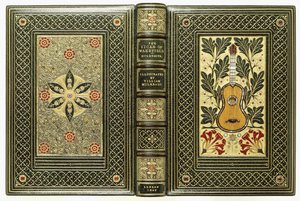 Upper and lower covers, with guitar and floral designs, 1843 by English School