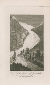 View of the Glaciers of Grindelwald by English School
