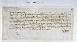 Valentine Letter from Margery Brews to John Paston III, February 1477 by English School