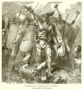 Vandals on the March to Rome by English School