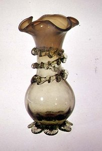 Vase with applied & pincered decoration, late 19th century by English School