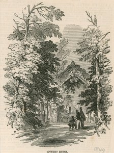 Vauxhall Gardens, London: The Gothic Ruins by English School
