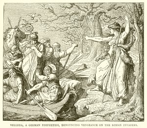 Velleda, a German Prophetess, Denouncing Vengeance on the Roman Invaders
