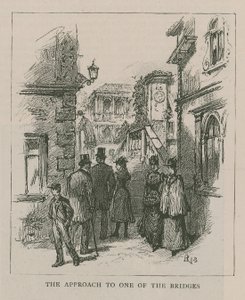 Venice in London: Sketches at Olympia - The approach to one of the bridges by English School