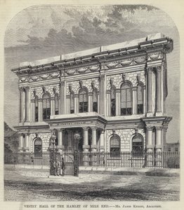 Vestry Hall of the Hamlet of Mile End (engraving) by English School