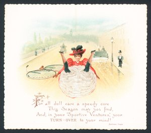 Victorian Christmas card by English School