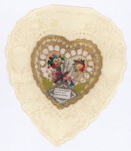 Victorian Valentine Card by English School
