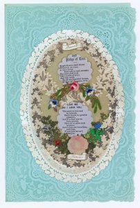 Victorian Valentine Card by English School