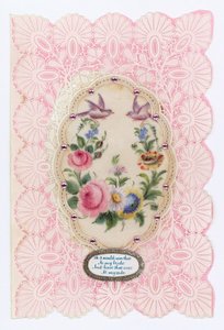 Victorian Valentine Card by English School